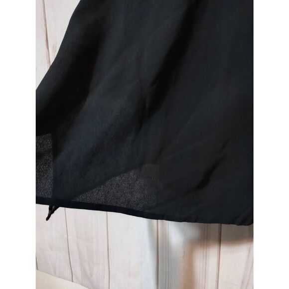 Roamans Kimono Ladies 18W Black Semi Sheer‎ Red Velour - Picture 5 of 7